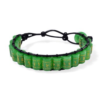 Flexibles gr&uuml;nes Jade Armband - 235 ct.