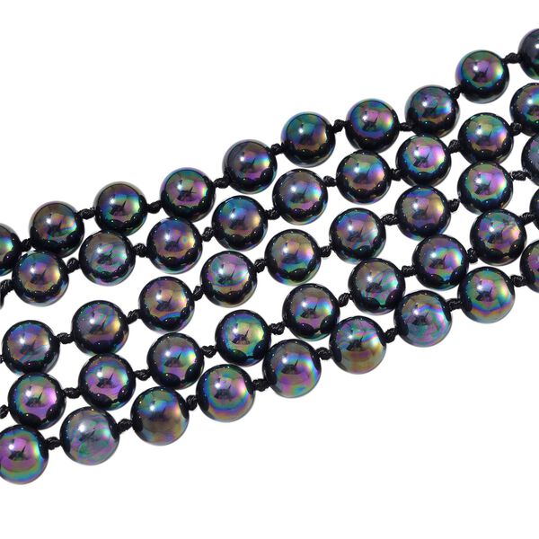 Mehrstr&auml;ngige Pfau Muschelkernperlen-Halskette, 255 cm image number 3