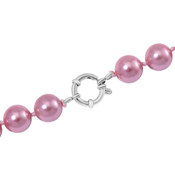 Rosa Muschelkernperle Halskette, 50cm image number 5