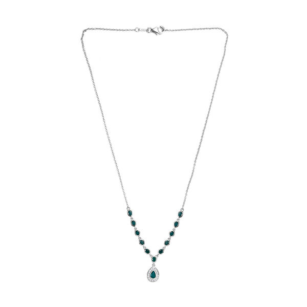 AAA Grandidierit-Halskette, ca. 45 cm, 925 Silber platiniert ca. 2.50 ct image number 5