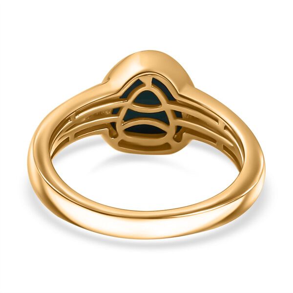 AAA Sleeping Beauty Türkis und Moissanit Ring - 1,36 ct. image number 6