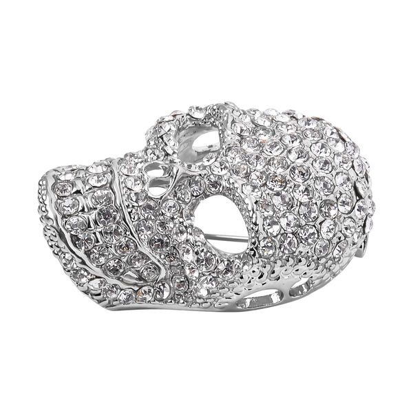 Weißer Kristall Brosche image number 3