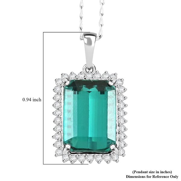 Rhapsody AAAA Pirineu Lagoon Tourmaline, Weißer Diamant Schmuckset 950 Platin ca. 8,15 ct. image number 5