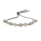 Citrin Armband ca. 26.75 cm 316L Edelstahl ca. 2.34 ct