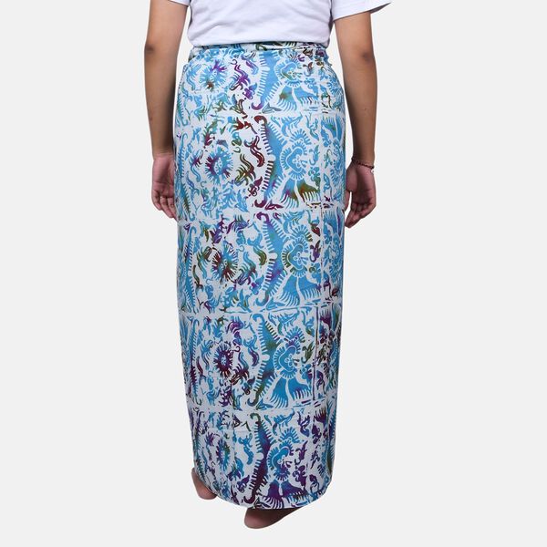 Bedruckter Sarong aus Viskose, Schwarz image number 1