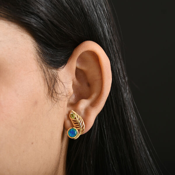 D'Joy Pfau Triplett Quarz und Peridot Ohrringe - 2,45 ct. image number 3