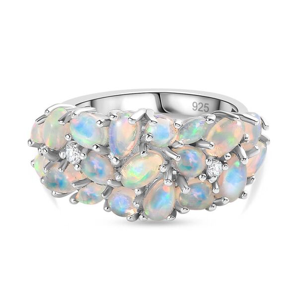 Nat&uuml;rlicher, &auml;thiopischer Welo Opal Ring 925 Silber rhodiniert (Gr&ouml;&szlig;e 20.00) ca. 2.41 ct