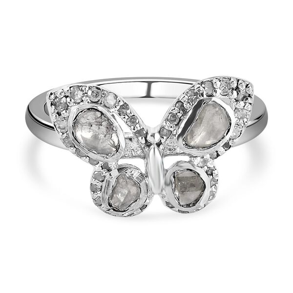 Wei&szlig;er Polki Diamant-Ring - 0,50 ct.