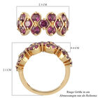 Rhodolith Granat Ring 925 Silber vergoldet  ca. 2,98 ct image number 6