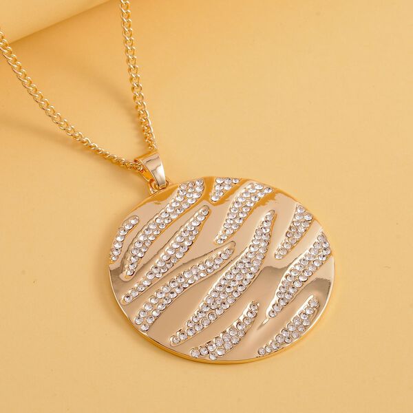 Wei&szlig;er Kristall-Anh&auml;nger mit Kette - 8 ct. image number 2