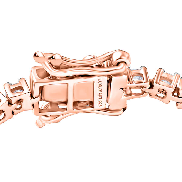 LUXURIANT SGL zertifiziertes VS-EF Labor Diamant 20cm Armband, 925 Silber 750 Ros&eacute;gold Vermeil - 4 ct. image number 3