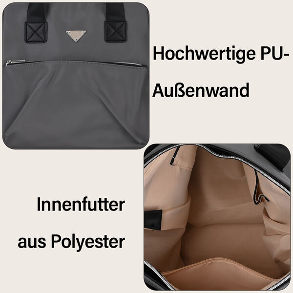 Praktischer Shopper mit verstellbarem Riemen, Schwarz image number 3