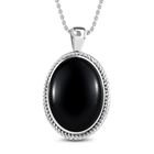Schwarzer Onyx Schmuckset  Edelstahl ca. 23,14 ct.