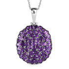 Afrikanischer Amethyst Anhänger mit Kette, Edelstahl ca. 9.44 ct