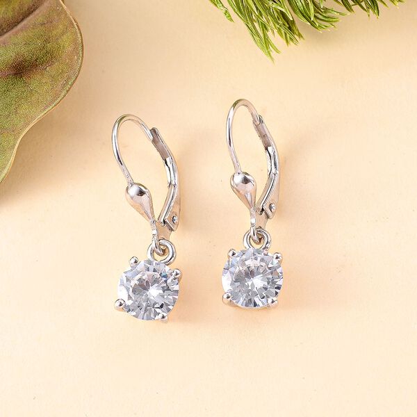 Wei&szlig;e Zirkonia-Ohrringe - 4,17 ct. image number 2