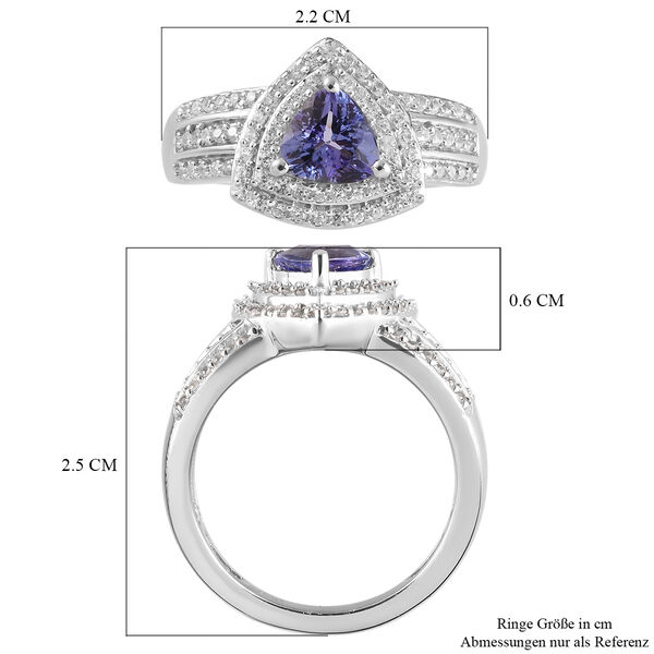 Tansanit und Zirkon Ring - 1,42 ct. image number 6
