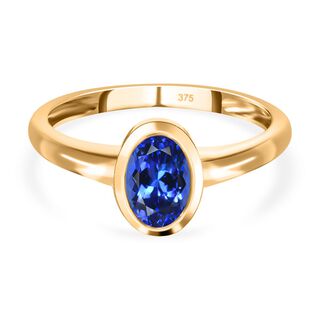 AA Tansanit Ring, 375 Gold (Größe 21.00) ca. 1.15 ct