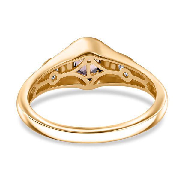 LUXURIANT AAA nat&uuml;rlicher Farbwechsel Saphir und Labor Diamant Ring - 1 ct. image number 6