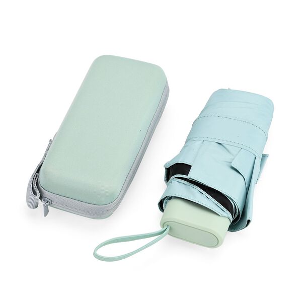 Sturmfester Pocketschirm mit Etui und UV-Schutz, Salbeigrün image number 3