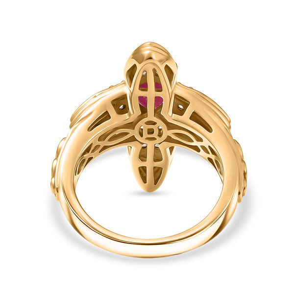 D'Joy Afrikanischer Rubin und Zirkon Ring und Ohrringe image number 4