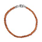 Hessonit Granat Armband ca. 19 cm 925 Silber rhodiniert ca. 15.00 ct