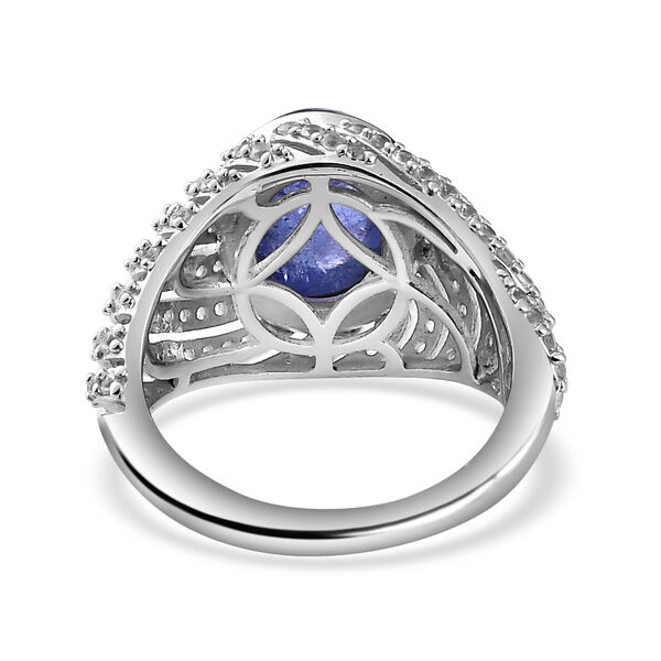 Tansanit und Zirkon Ring - 4,64 ct. image number 6