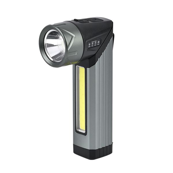 Aluminium Taschenlampe mit drehbarer LED-Frontleuchte image number 5