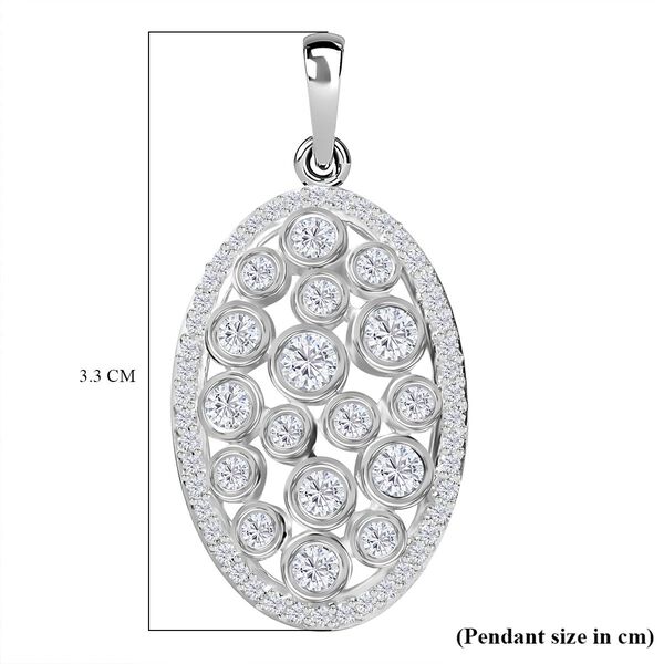 Weißer Zirkonia Anhänger 925 Silber image number 6