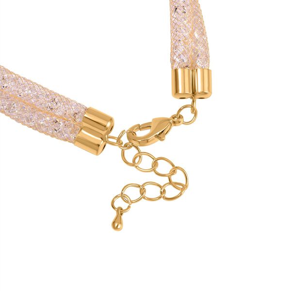 Wei&szlig;er Kristall Armband ca. 20 cm Reines Messing image number 3