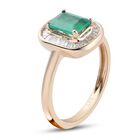 AAA Sambischer Smaragd und Diamant Ring 375 Gelbgold image number 3