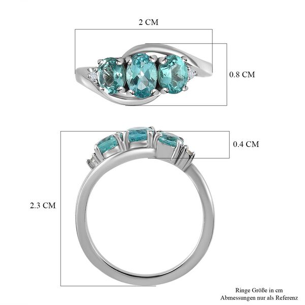 Minz Apatit und Zirkon Trilogie Ring - 1,31 ct. image number 6