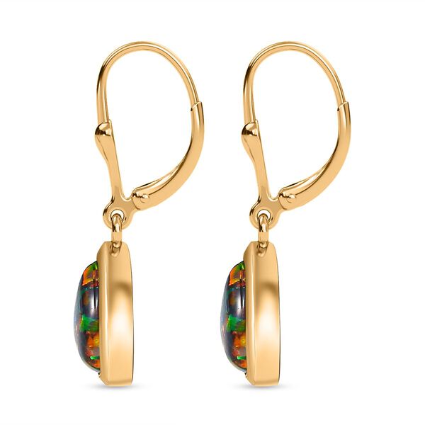 Labor schwarze Opal-Ohrringe - 2,66 ct. image number 5