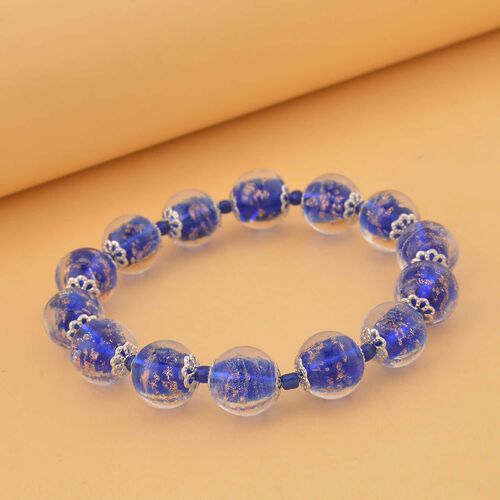 Blaues Armband im Murano-Stil, 16,5 cm image number 1