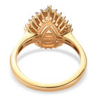 Natürlicher, äthiopischer Opal und Zirkon Halo-Ring, 925 Silber Gelbgold Vermeil  ca. 1,68 ct image number 5