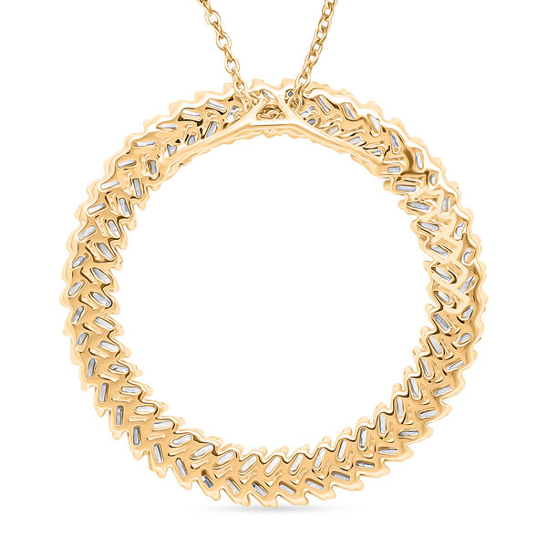 LUXURIANT SGL zertifizierter VS-EF Labor Diamant Anhänger mit 50cm Kette, 925 Silber 750 Gelbgold Vermeil - 1 ct. image number 5