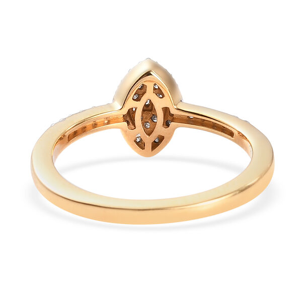 Diamant Ring 925 Silber Gelbgold-&Uuml;berzug image number 5