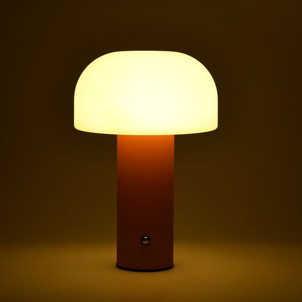 LIVMORE Wiederaufladbare und tragbare LED-Tischlampe, 12,5x20,5cm, Orange image number 2