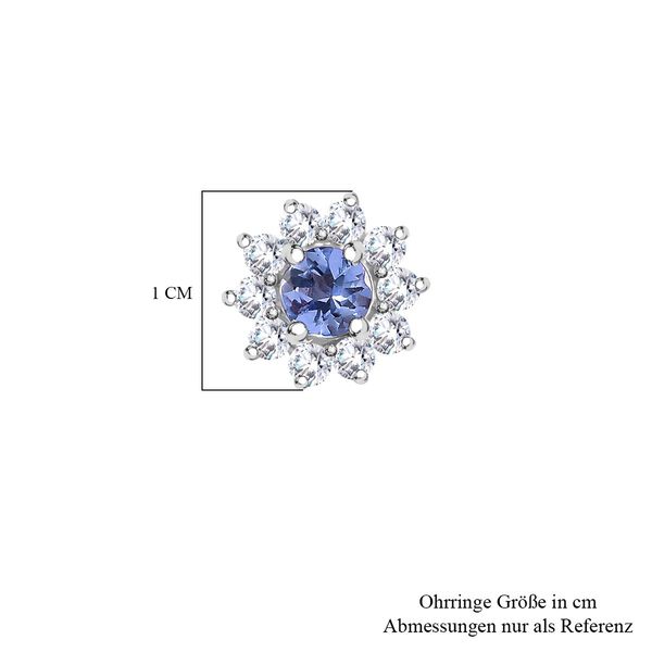 Tansanit und Zirkon Ohrringe - 1,13 ct. image number 6