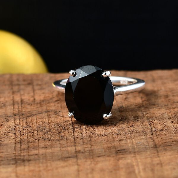 Schwarzer Spinell Ring - 5,92 ct. image number 2