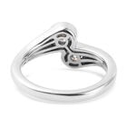 88 Facetten Moissanit Bypass Ring 925 Silber platiniert  ca. 0,46 ct image number 5