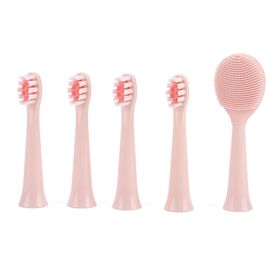 6er-Set Ersatzköpfe für elektrische Zahnbürsten, rosa