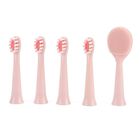 Ersatzköpfe-Set mit 4 Zahnbürstenköpfen und 1 Zungenreiniger, 5-teilig, Pink