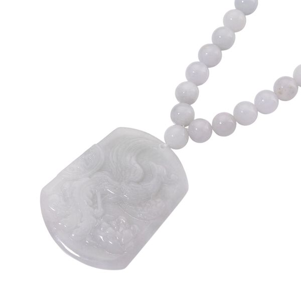 D'Joy EXTREM SELTEN Natürliche Weiße Jade Halskette ca. 50 cm 925 Silber rhodiniert ca. 400.00 ct image number 4