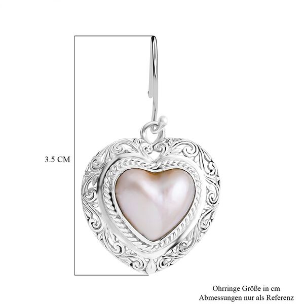 Weiße Mabe Perle (8 mm) Ohrringe 925 Silber image number 4