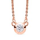 LUXURIANT DIAMANT - Lab Grown Diamant SI-GH Halskette ca. 45 cm 925 Silber 750 Roségold Vermeil ca. 0.19 ct