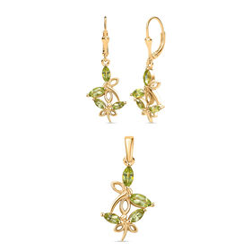 Peridot Anhänger und Ohrhänger