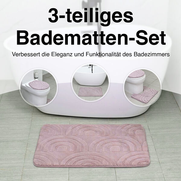 Badgarnitur mit rutschhemmender R&uuml;ckseite, Lavendel image number 2