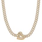 Weißer Kristall Halskette ca. 50 cm Std Gelb