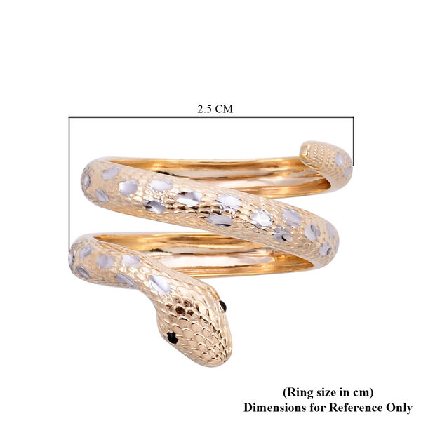 Italienische Schlangen Ring 375 Gelbgold und wei&szlig;gold ca. 4,01g image number 3