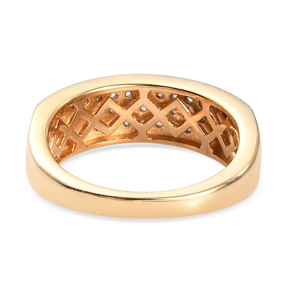 Diamant Cluster Ring 925 Silber Gelbgold Vermeil image number 5